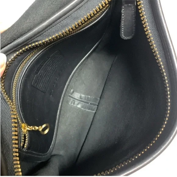 VINTAGE!! STUNNING!! COACH 9951 Elegant Black Leather Shoulder Bag - Picture 10 of 16
